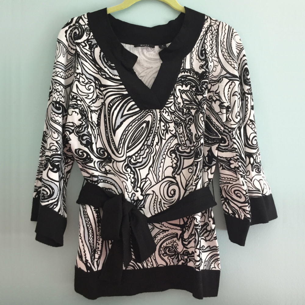 MOSCA top | knit lightweight sweater | size M